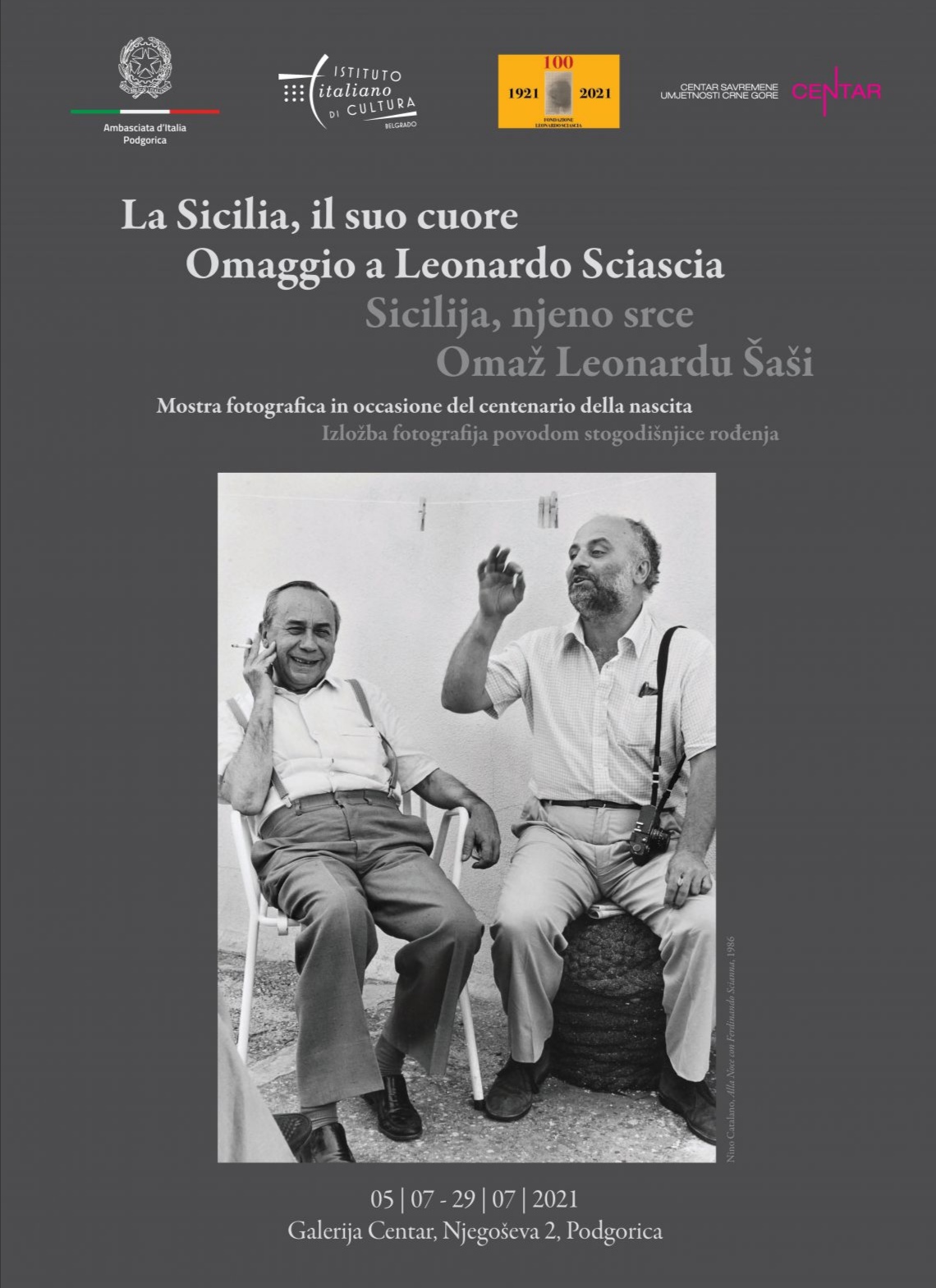 La mostra fotografica "La Sicilia, il suo cuore" è a Podgorica