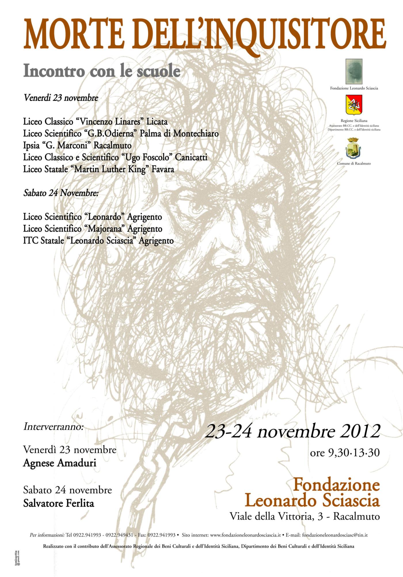 Giornate Sciasciane 23-24/11/2012 "Morte dell'inquisitore"
