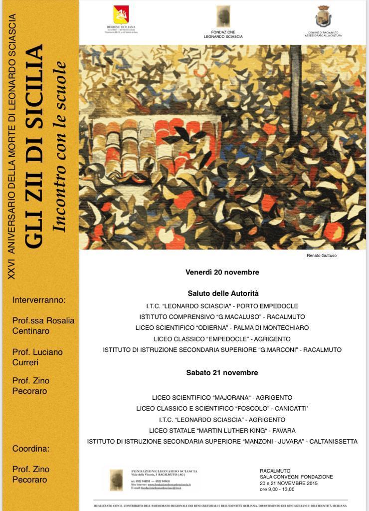 Giornate Sciasciane 20-21/11/2015 "Gli zii di Sicilia"