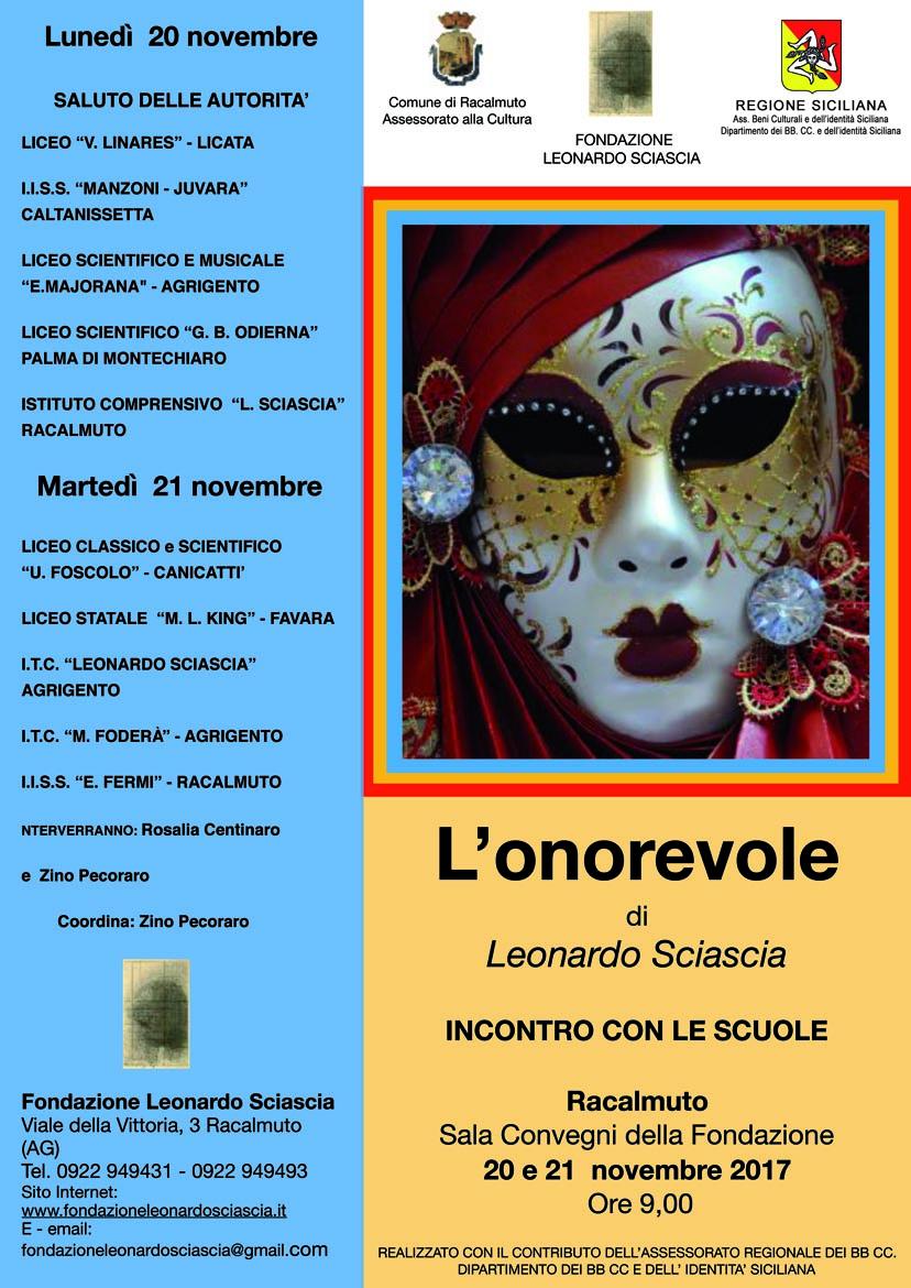 Giornate Sciasciane 20-21/11/2017 "L'onorevole"