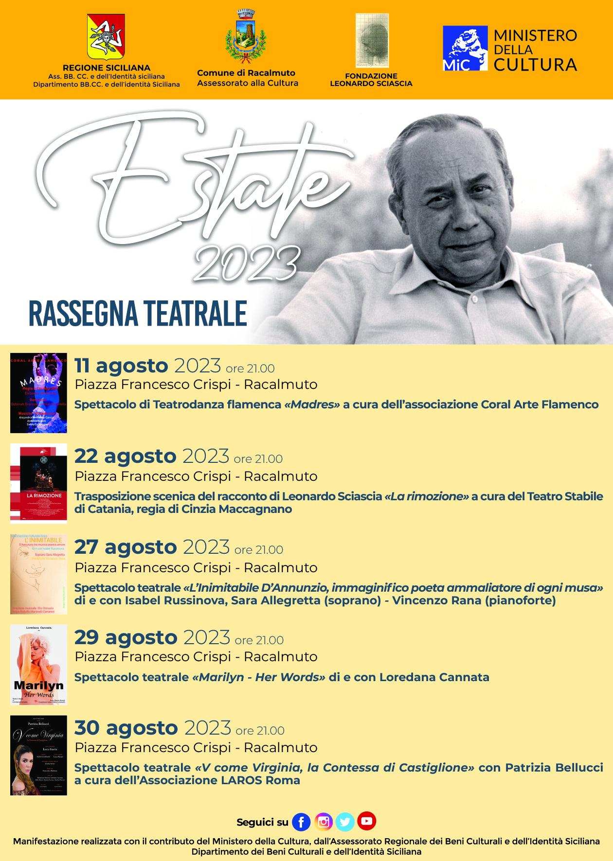RASSEGNA TEATRALE  ESTIVA 2023