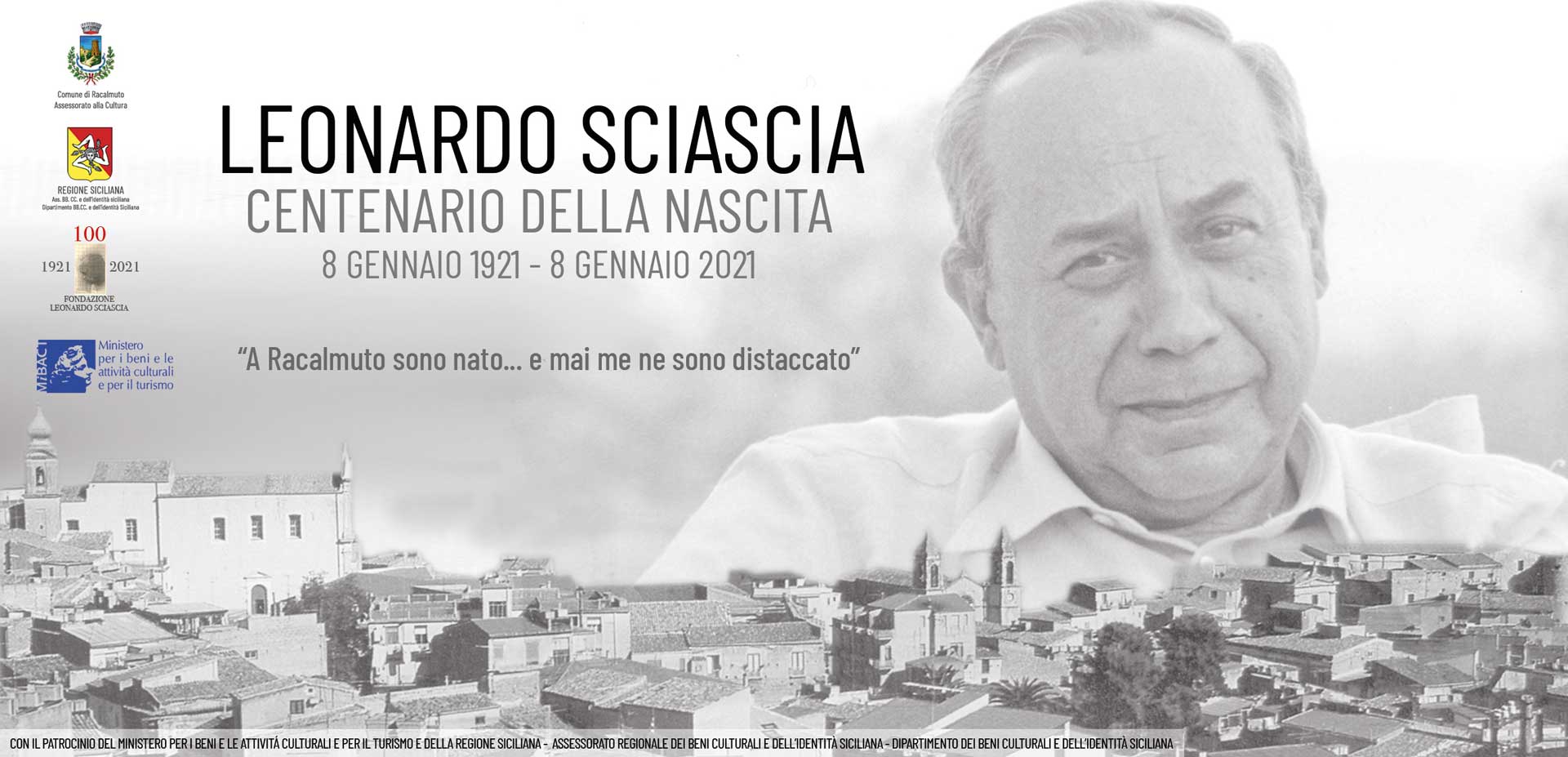 8 Gennaio 2021 – Centenario della nascita – Intervento dell’Assessore alla Cultura della Regione Siciliana Dott. Alberto Samonà